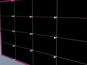 led screen together mounting Model 3D