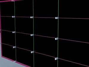 Montaje de pantalla LED junto Modelo 3D