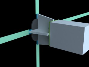 led screen together mounting Model 3D