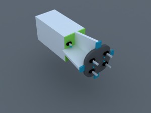 led screen together mounting Model 3D