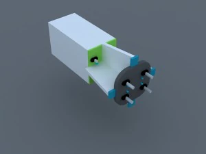 Montaje de pantalla LED junto Modelo 3D