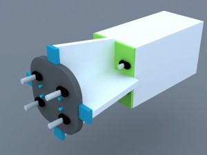 led screen together mounting Model 3D