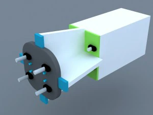 Montaje de pantalla LED junto Modelo 3D