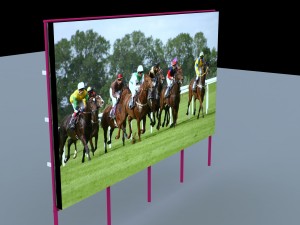 led screen together mounting Model 3D