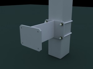 3d led support 3D Model