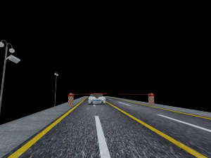 cctv and gate barrier 3D Model