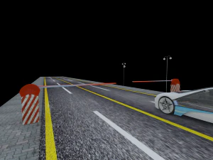 cctv and gate barrier 3D Model