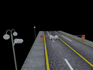 cctv and gate barrier Modelo 3D