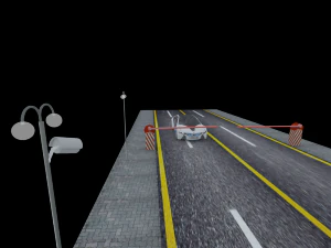 cctv and gate barrier 3D Model