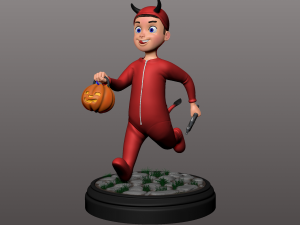 cartoon kid 3D मॉडल