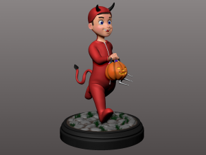 cartoon kid 3D Model
