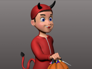 cartoon kid 3D Model