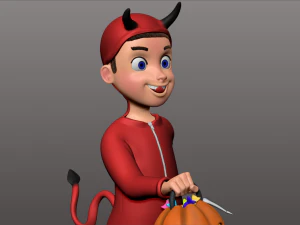 cartoon kid 3D Model