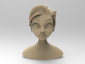 stylized female bust Modelo 3D