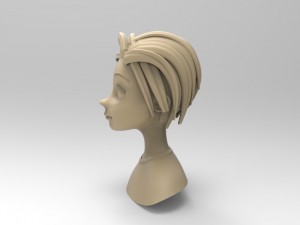 stylized female bust 3D 모델