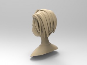 stylized female bust 3D 모델