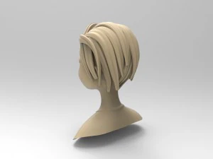 stylized female bust 3D Model