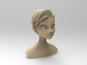 stylized female bust 3D 모델