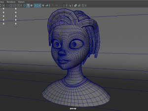 stylized female bust 3D 모델