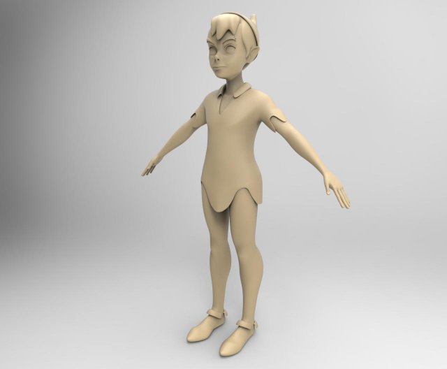 peter pan 3D 模型 .c4d .max .obj .3ds .fbx .stl .blend 