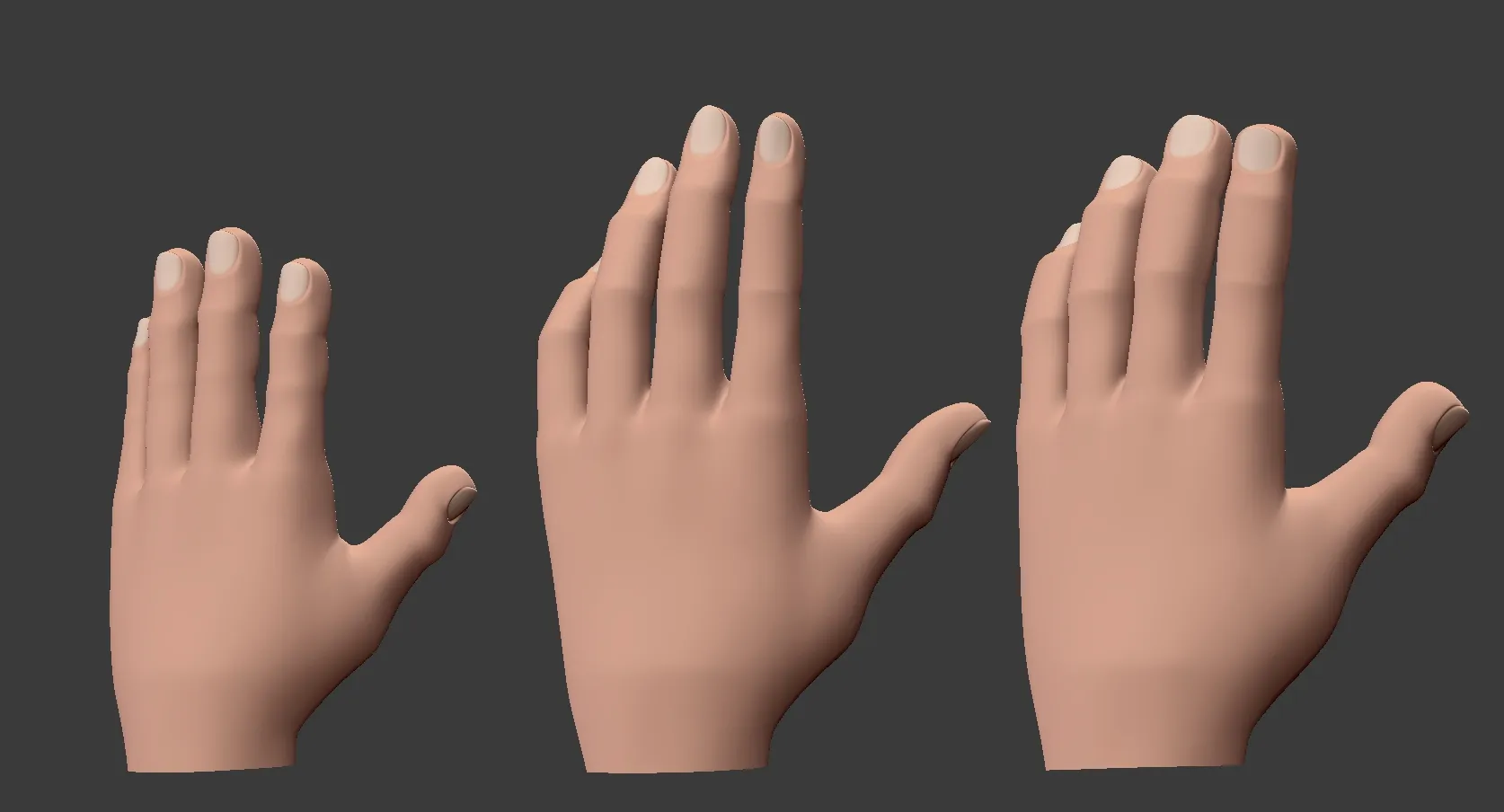 Stylized 3D Hands 3D Model .c4d .max .obj .3ds .fbx .stl .blend