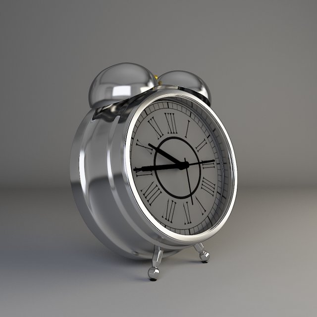 classical desk clock 3D-Modell .c4d .max .obj .3ds .fbx .stl .blend 