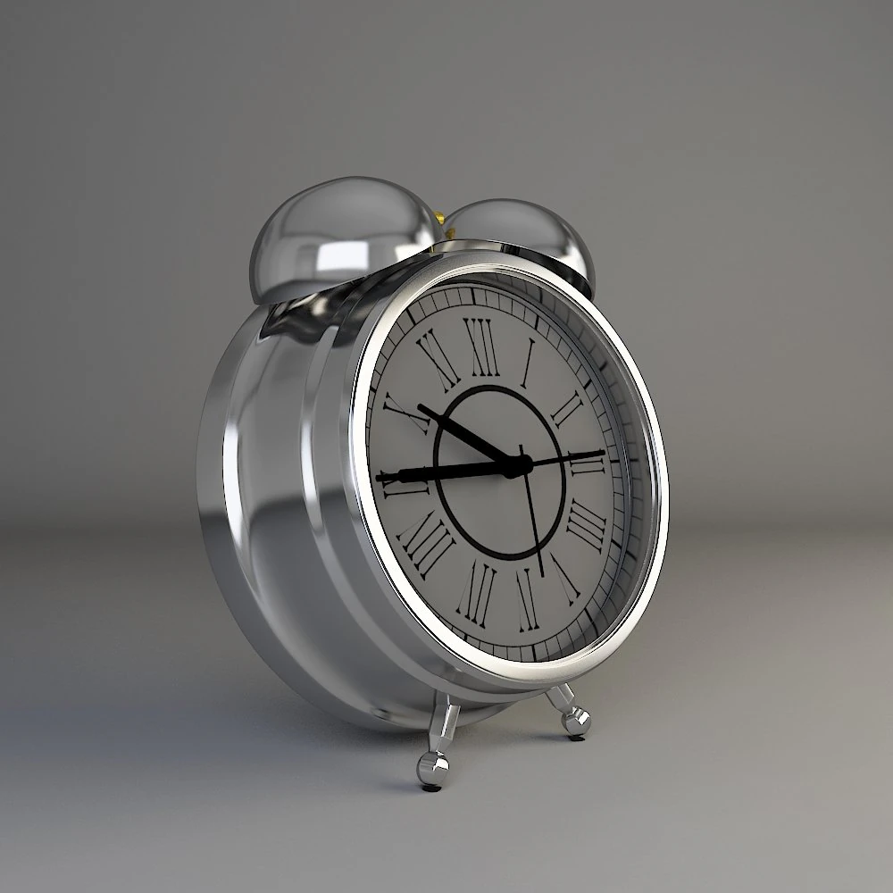 classical desk clock 3D Model .c4d .max .obj .3ds .fbx .stl .blend 