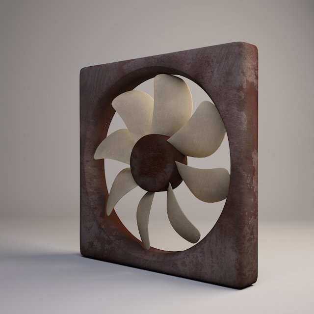 exhause fan Modelo 3D .c4d .max .obj .3ds .fbx .stl .blend 
