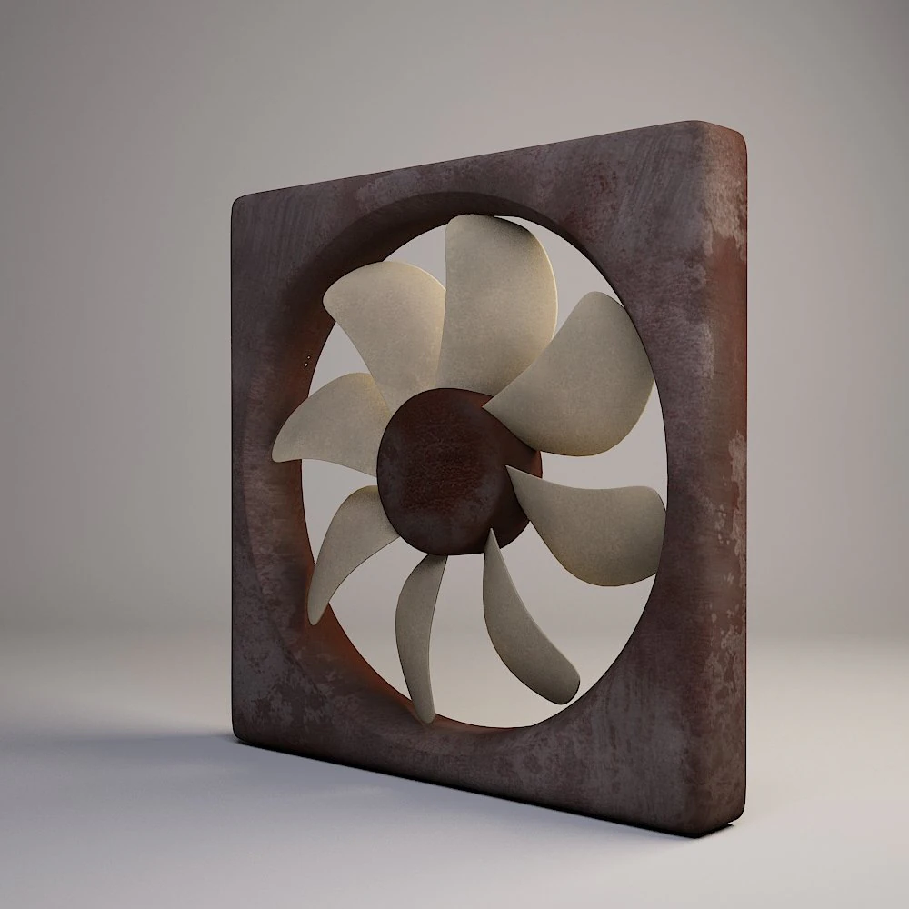 exhause fan 3D Model .c4d .max .obj .3ds .fbx .stl .blend 