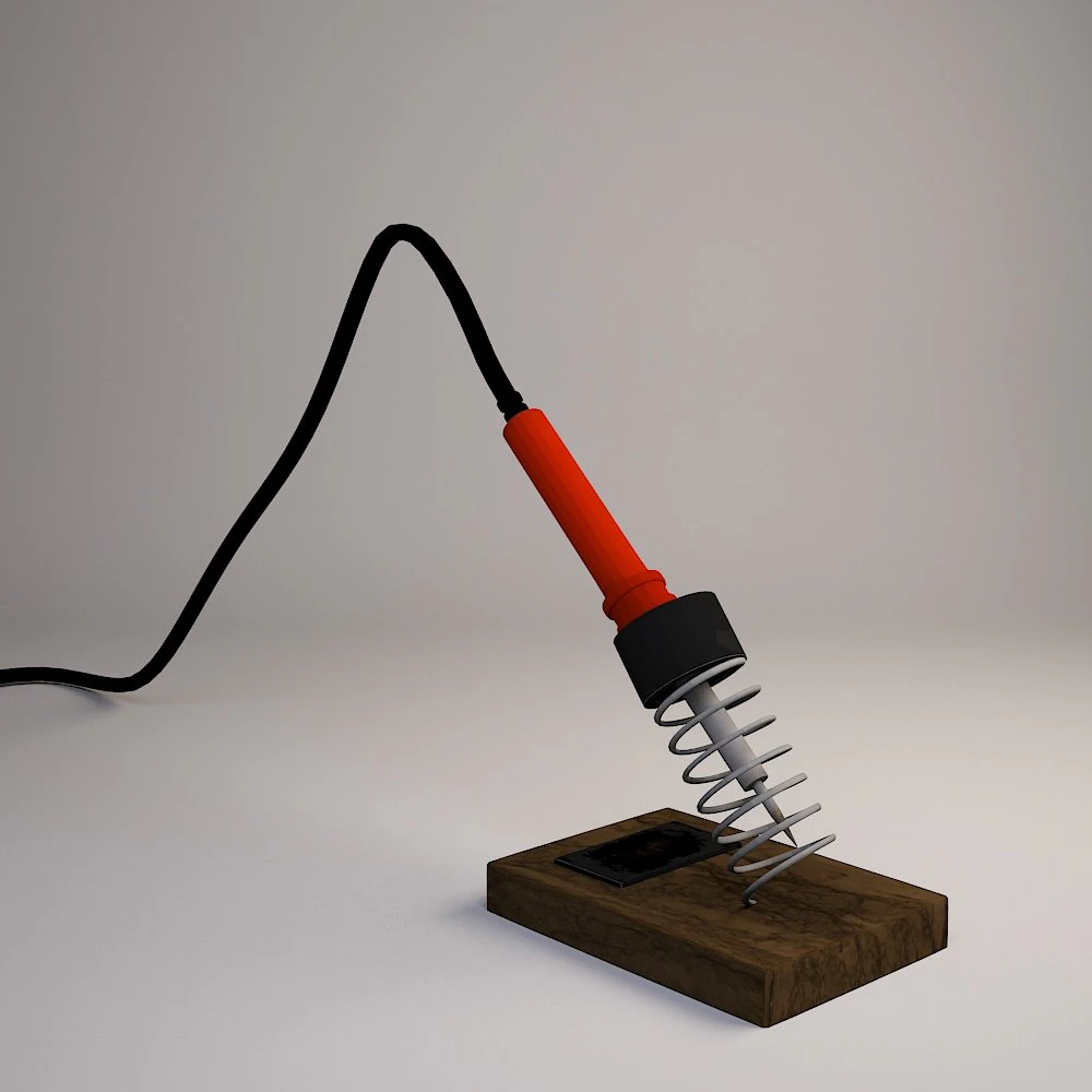 soldering iron 3D Model .c4d .max .obj .3ds .fbx .stl .blend 