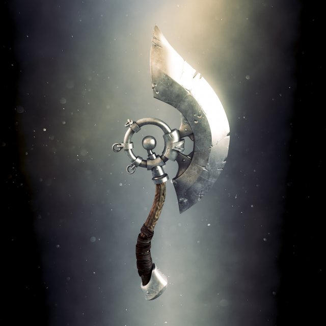 Batlte axe game ready 3D-Modell .c4d .max .obj .3ds .fbx .stl .blend 