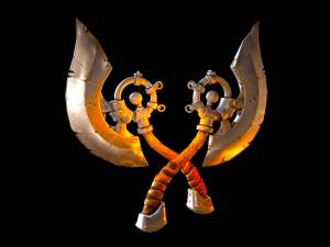 Batlte axe game ready 3D Model