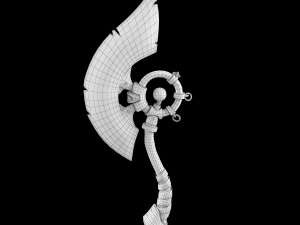 Batlte axe game ready 3D-Modell