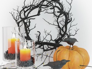 halloween decor set 3D Model