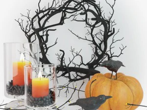 набір декору на Хелловін 3D Модель