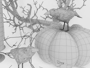halloween decor set Modelo 3D