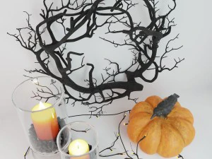 halloween decor set 3D Model