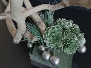 Decor branch and christmas toy 3D Model