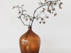 Zweig in brauner Flasche 3D Modell