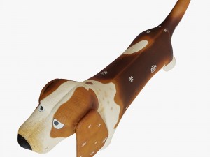 basset dog fabric toy 3D-Modell