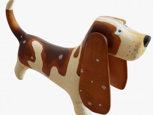 basset dog fabric toy 3D-Modell