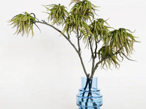 Decorative branches with green flowers 3D Model