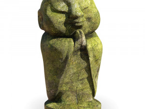 Decorative monk sculpture 3D Model