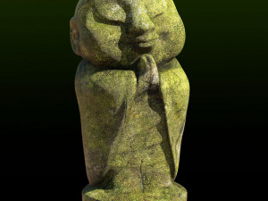 Decorative monk sculpture 3D Model