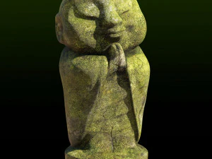 Decorative monk sculpture 3D Model
