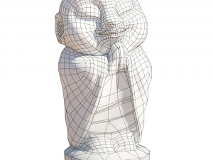 Decorative monk sculpture 3D Model