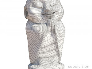 Decorative monk sculpture 3D Model