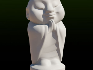 Decorative monk sculpture 3D Model