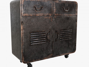 Industrial iron cabinet 3D मॉडल