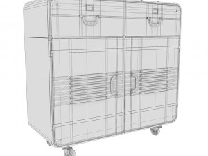 Industrial iron cabinet 3D Model